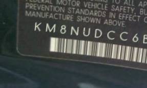VIN prefix KM8NUDCC6BU1