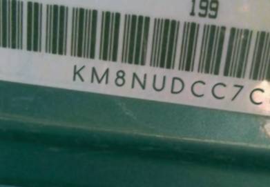 VIN prefix KM8NUDCC7CU1