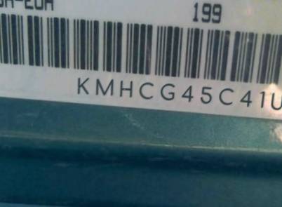 VIN prefix KMHCG45C41U1
