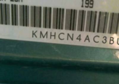 VIN prefix KMHCN4AC3BU6