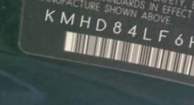 VIN prefix KMHD84LF6HU1