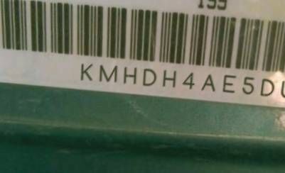 VIN prefix KMHDH4AE5DU6