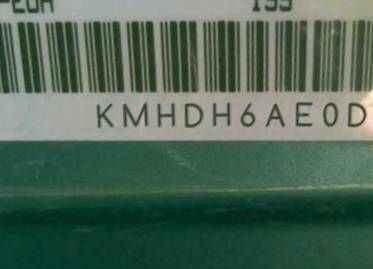VIN prefix KMHDH6AE0DU0