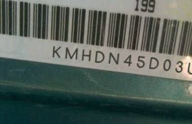 VIN prefix KMHDN45D03U7