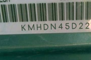VIN prefix KMHDN45D22U4