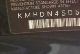VIN prefix KMHDN45D51U2
