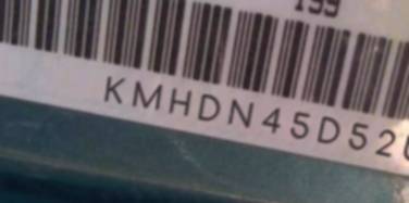 VIN prefix KMHDN45D52U3