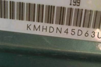 VIN prefix KMHDN45D63U5