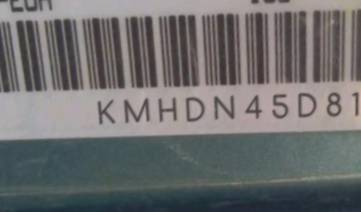 VIN prefix KMHDN45D81U2