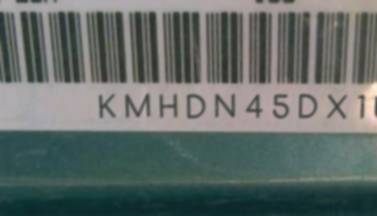 VIN prefix KMHDN45DX1U1
