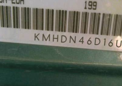 VIN prefix KMHDN46D16U3