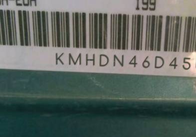 VIN prefix KMHDN46D45U9