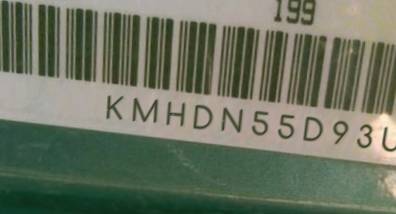 VIN prefix KMHDN55D93U1