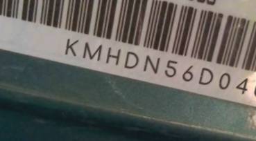 VIN prefix KMHDN56D04U1