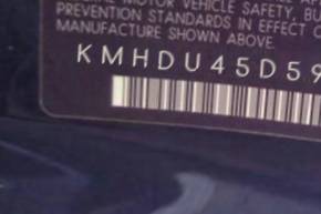VIN prefix KMHDU45D59U6