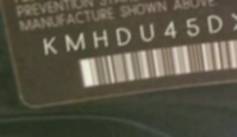 VIN prefix KMHDU45DX9U7