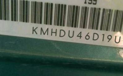 VIN prefix KMHDU46D19U5