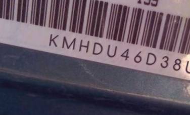 VIN prefix KMHDU46D38U3