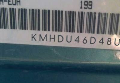 VIN prefix KMHDU46D48U2