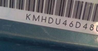 VIN prefix KMHDU46D48U4