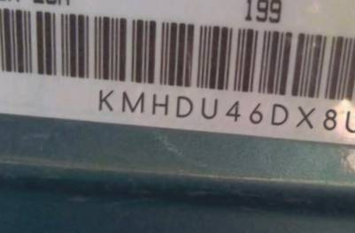 VIN prefix KMHDU46DX8U4