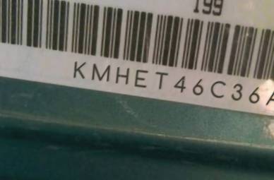 VIN prefix KMHET46C36A0