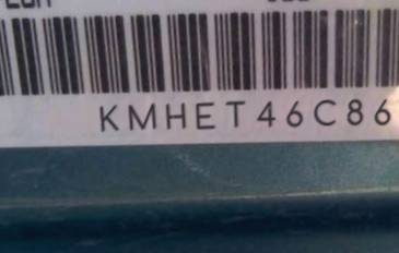 VIN prefix KMHET46C86A1