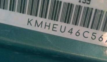VIN prefix KMHEU46C56A1