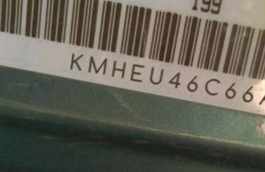 VIN prefix KMHEU46C66A0