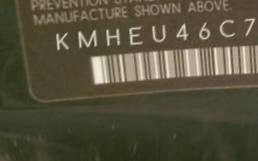 VIN prefix KMHEU46C76A1