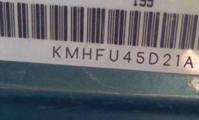 VIN prefix KMHFU45D21A1