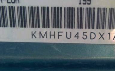 VIN prefix KMHFU45DX1A1