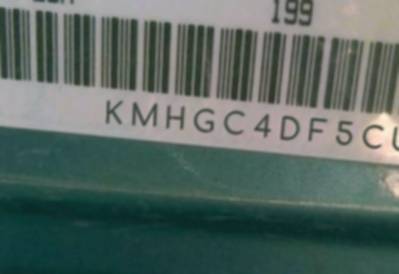 VIN prefix KMHGC4DF5CU1