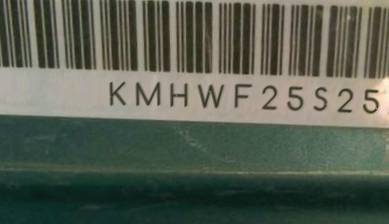 VIN prefix KMHWF25S25A1