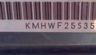 VIN prefix KMHWF25S35A2