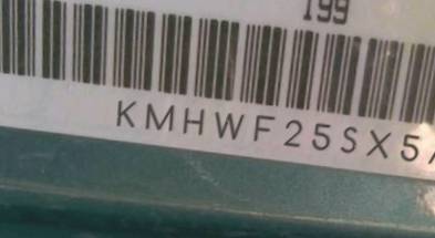 VIN prefix KMHWF25SX5A2