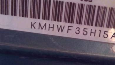 VIN prefix KMHWF35H15A1
