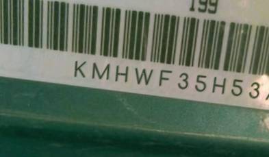 VIN prefix KMHWF35H53A9