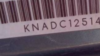 VIN prefix KNADC1251462