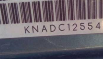 VIN prefix KNADC1255463
