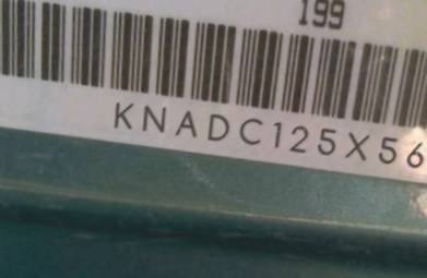 VIN prefix KNADC125X563