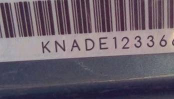 VIN prefix KNADE1233661