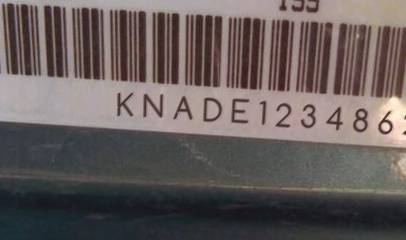 VIN prefix KNADE1234862