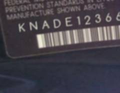 VIN prefix KNADE1236661