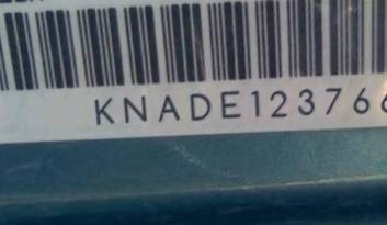VIN prefix KNADE1237661