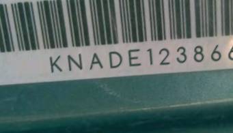 VIN prefix KNADE1238661