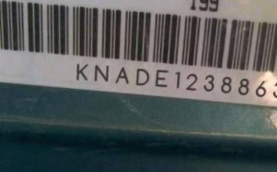 VIN prefix KNADE1238863
