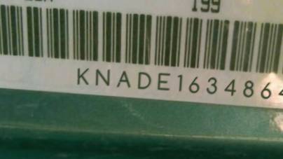 VIN prefix KNADE1634864