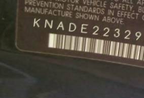 VIN prefix KNADE2232965
