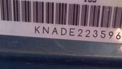 VIN prefix KNADE2235965